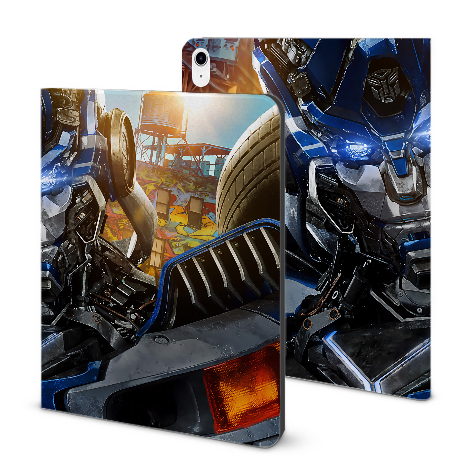 （画像用） Transformers トランスフォーマー IPad ケース ブック型 PUレザー TPU 耐衝撃 軽量 薄型 ペン収納なし 全面保護 IPad 各モデル対応
